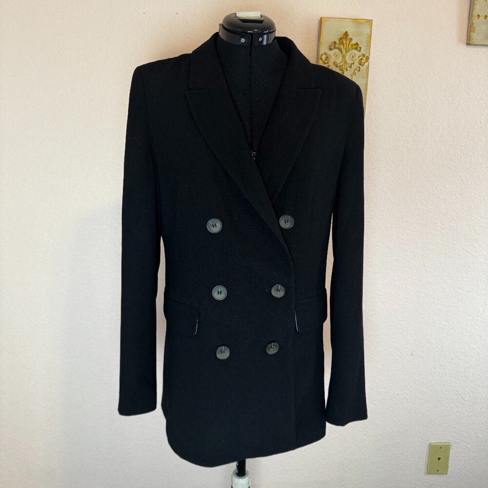 Fall Layer Staple 90s Inspired Double Breasted Black Blazer Topshop - US 8
